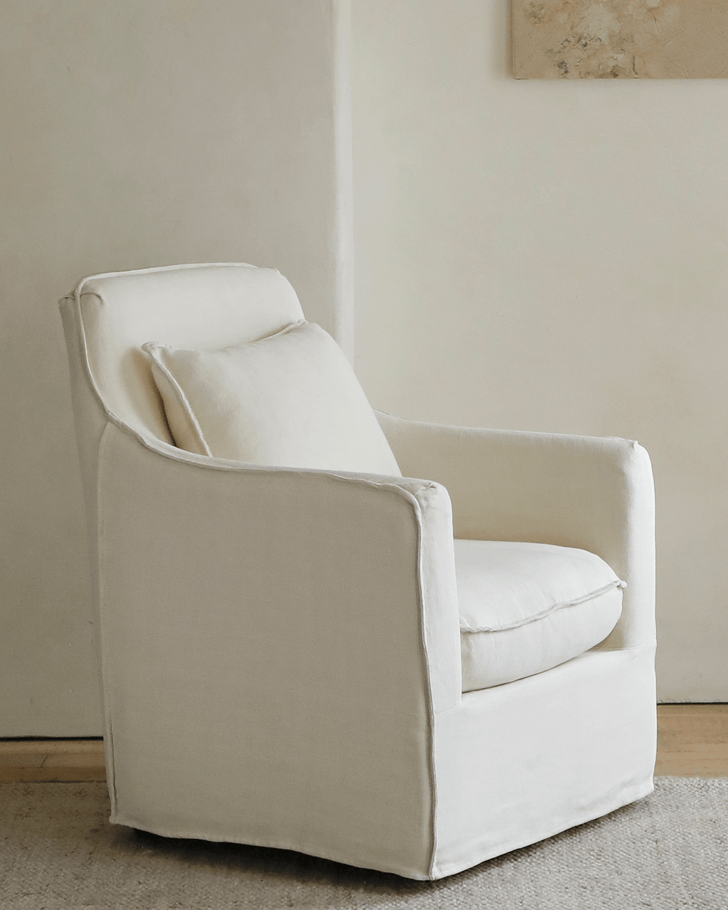 Fauteuil recouvert de tissu Sola