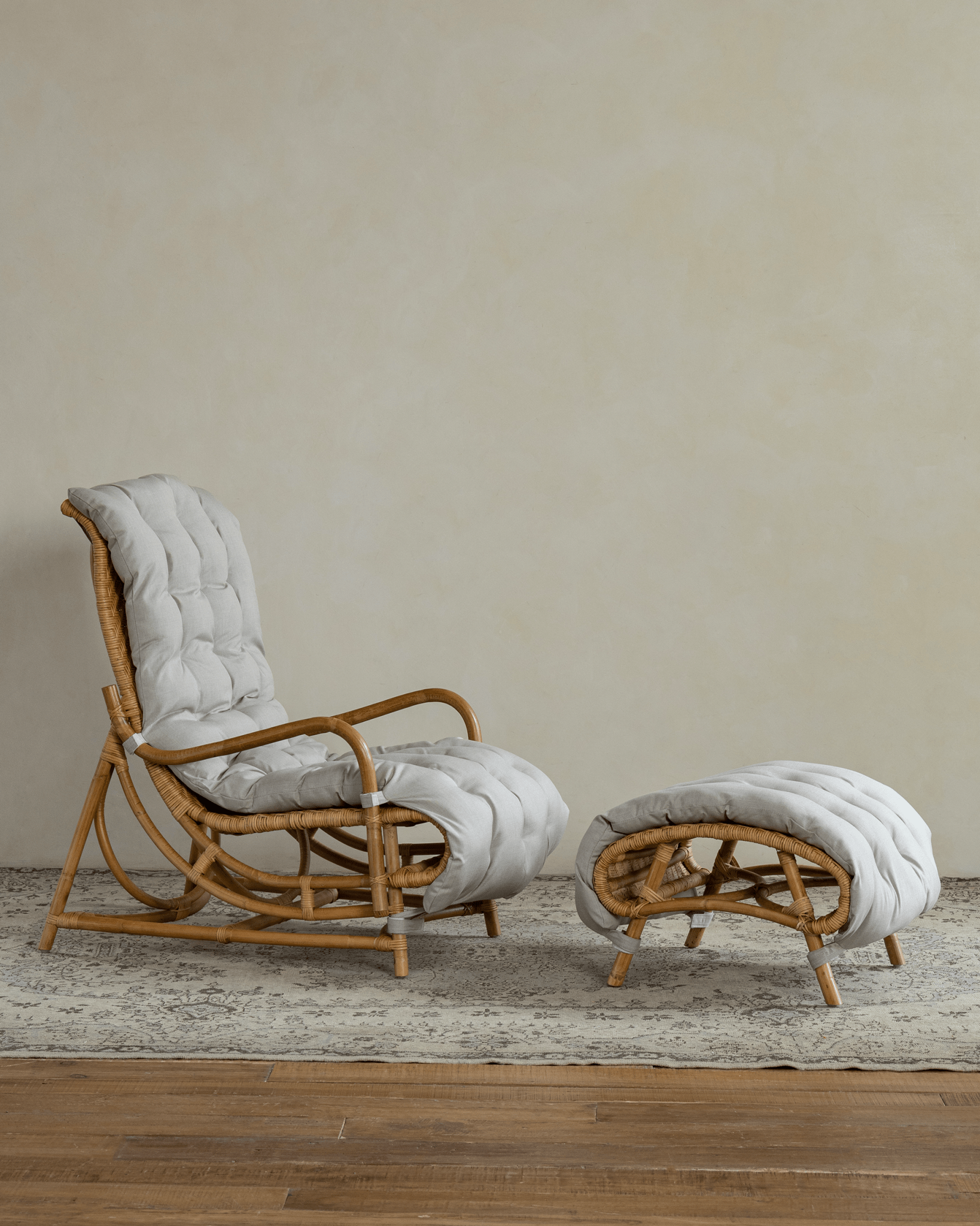 Chaise longue en rotin Nalgae