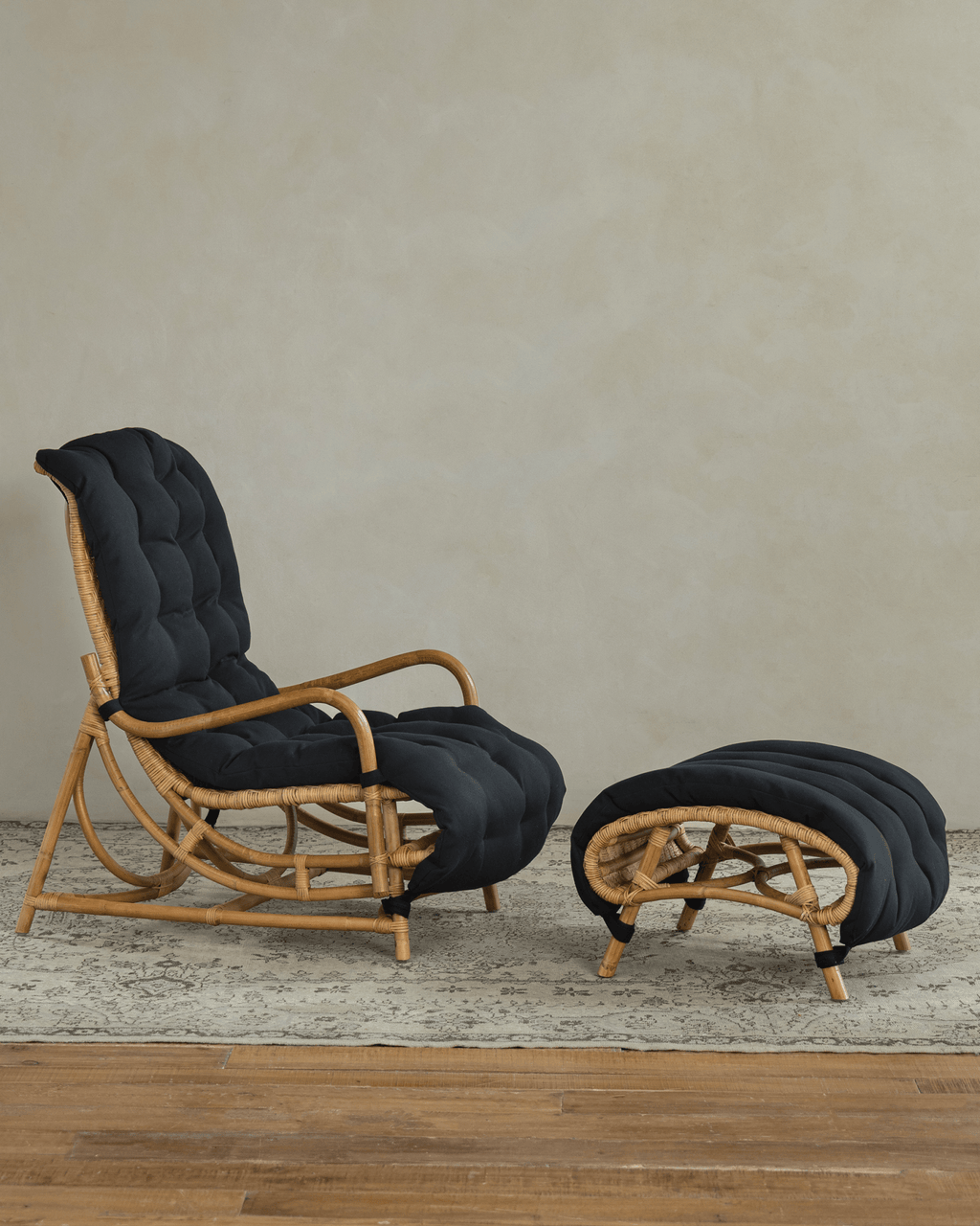 Chaise longue en rotin Nalgae
