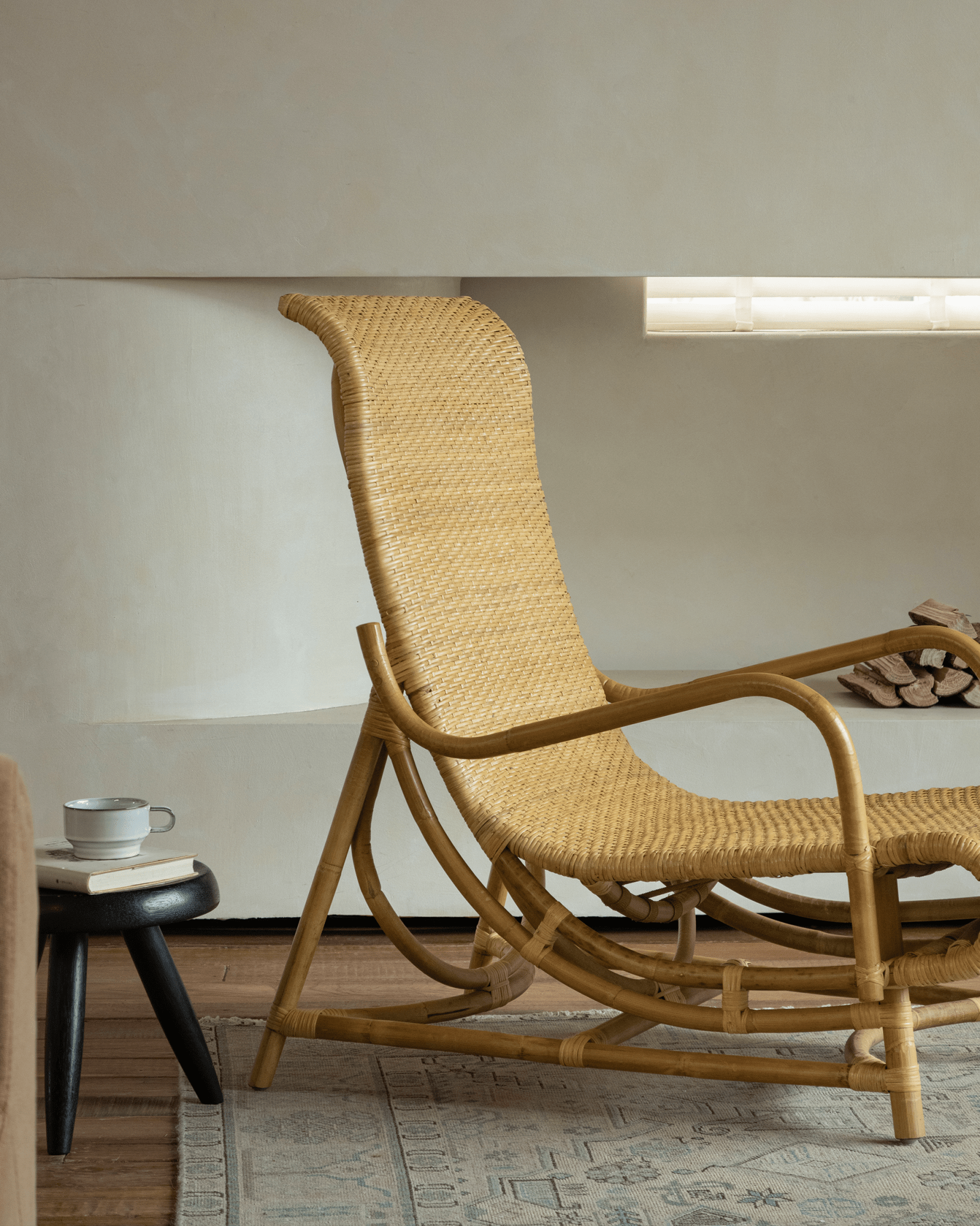 Chaise longue en rotin Nalgae