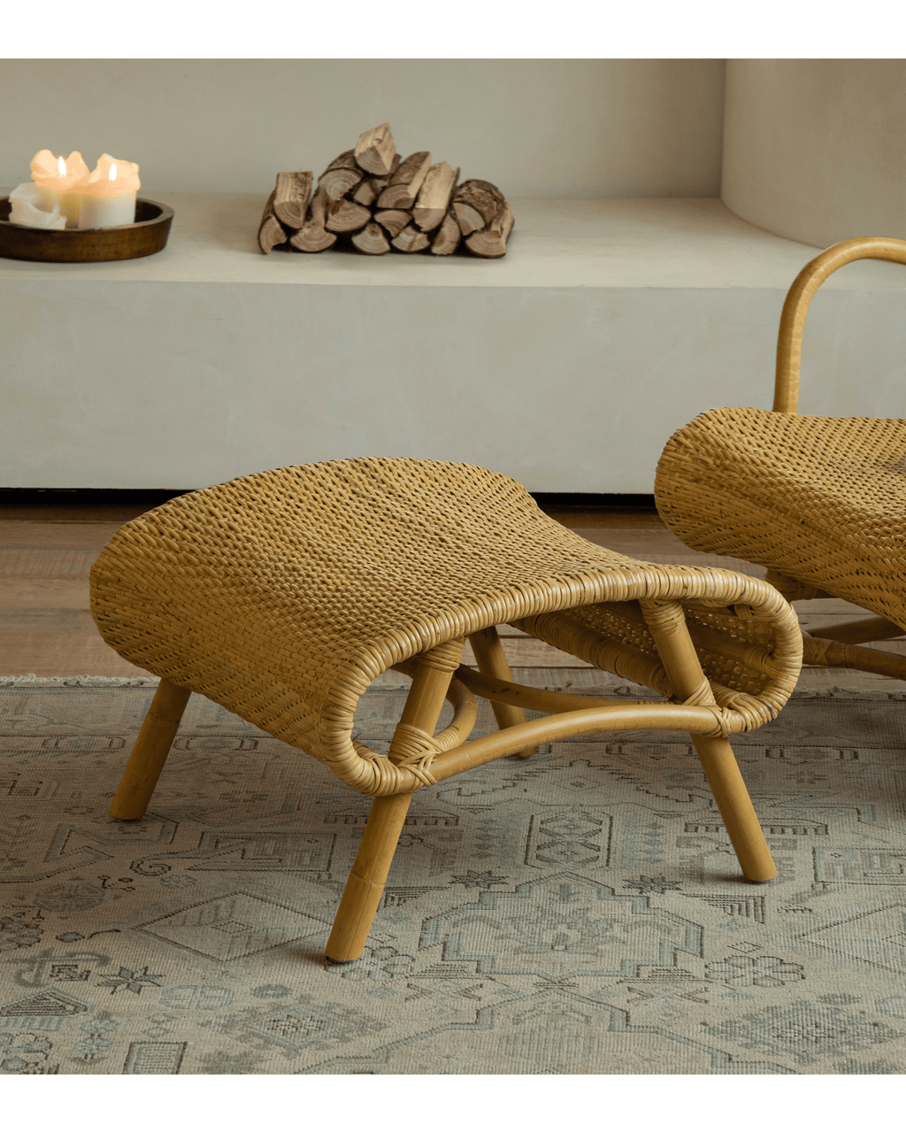 Chaise longue en rotin Nalgae