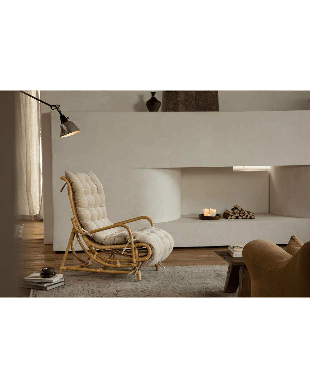 Chaise longue en rotin Nalgae