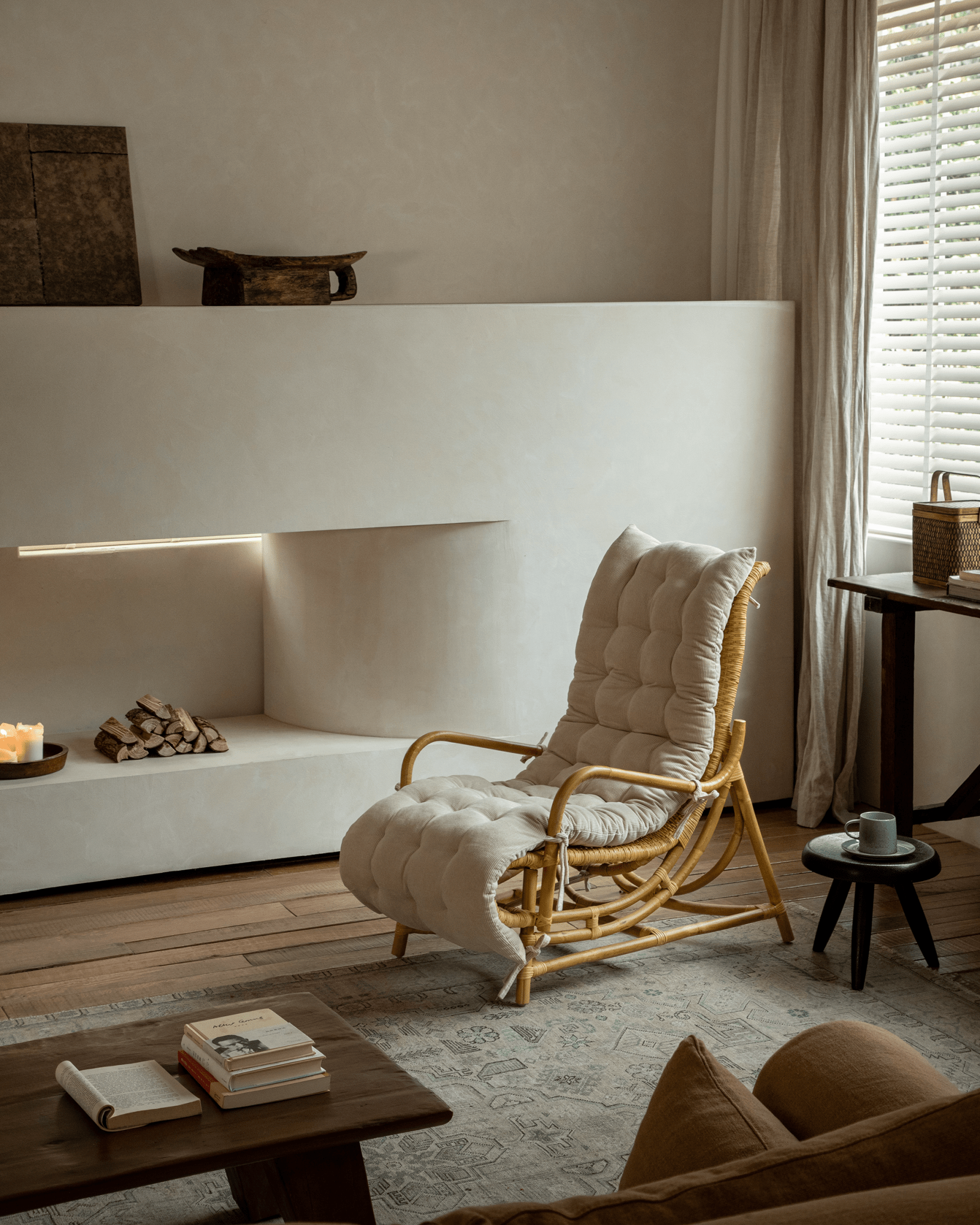 Chaise longue en rotin Nalgae