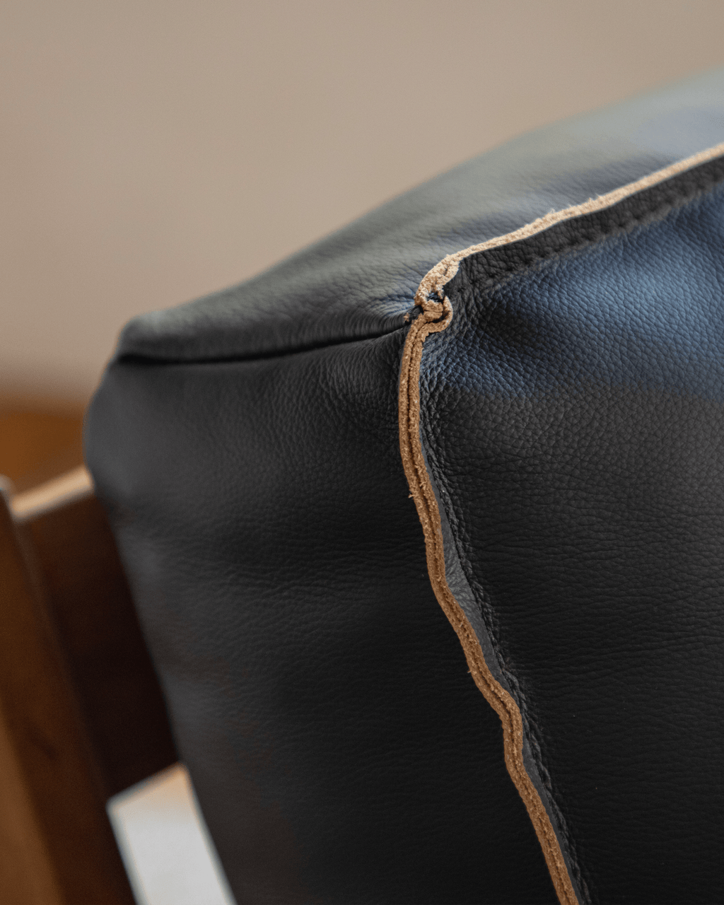 Fauteuil de salon en cuir René