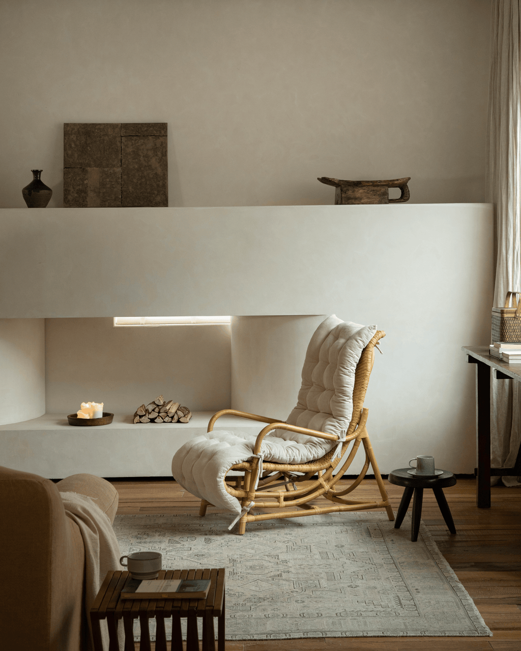 Chaise longue en rotin Nalgae