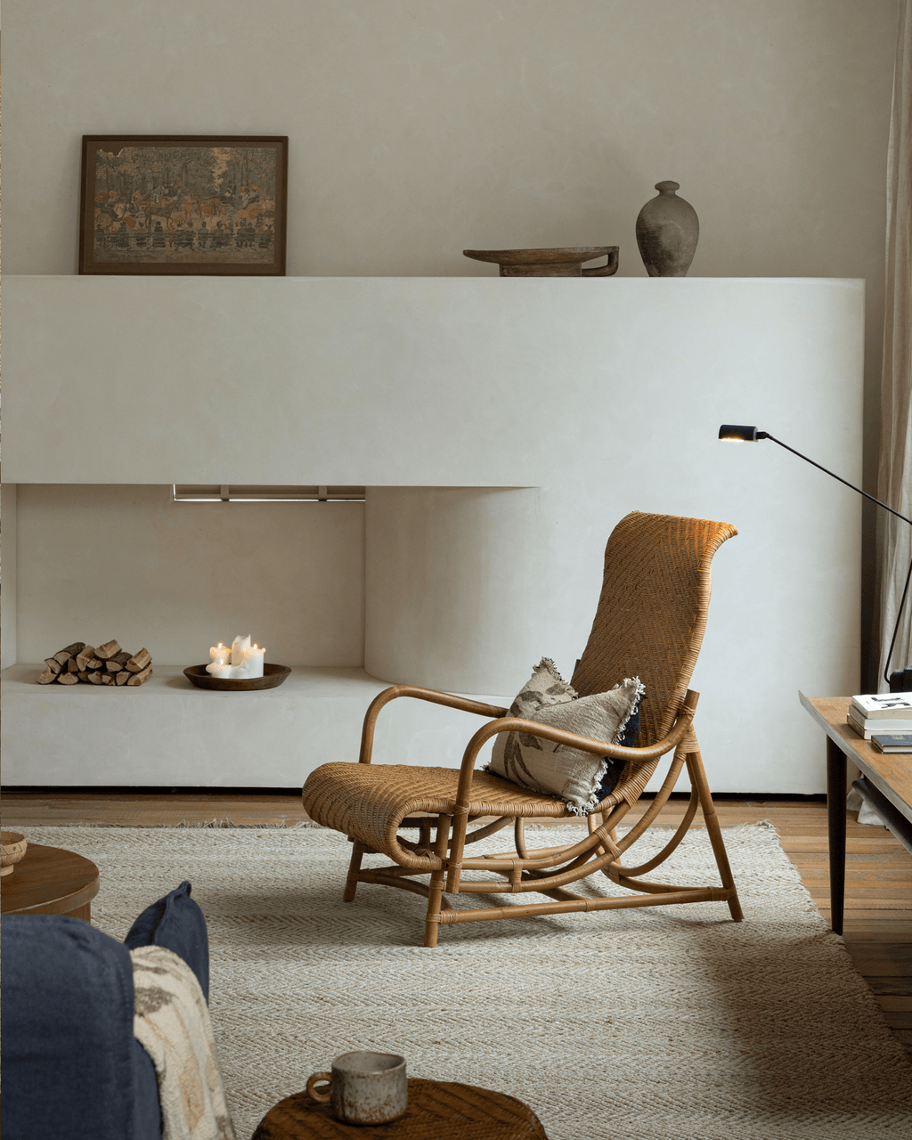 Chaise longue en rotin Nalgae