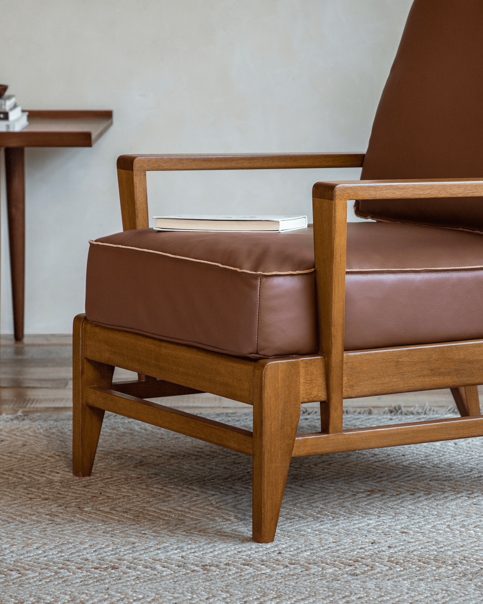 Fauteuil de salon en cuir René